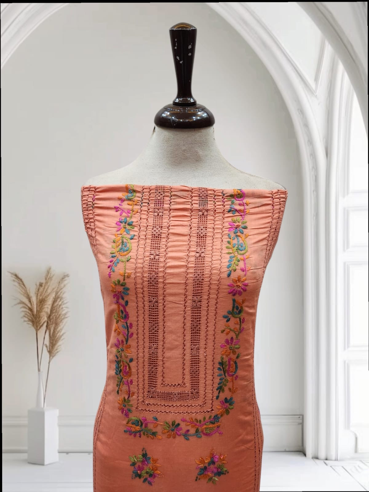 Worku Butic Tarkashi lawn hand Embroidered shirt – Hand Work Boutique