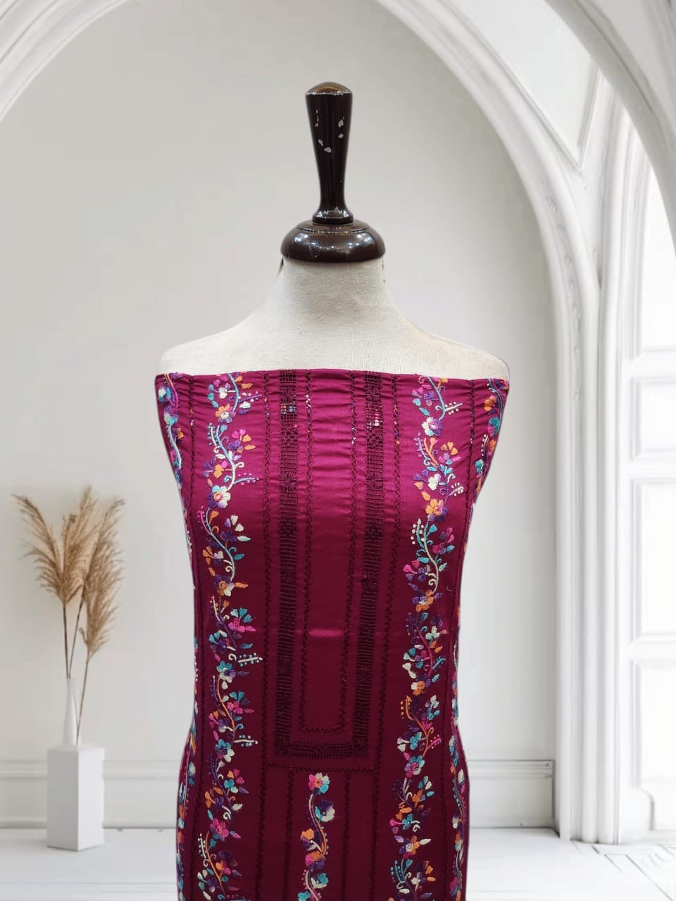 Exclusive Tarkashi lawn hand embroidered shirt