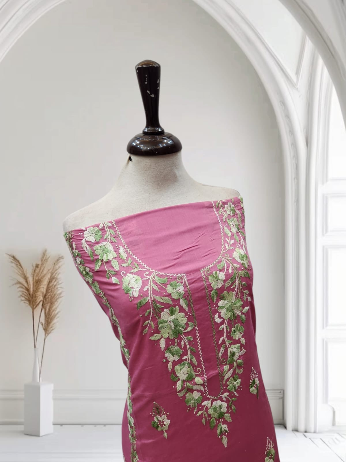 Lawn hand embroidered shirt