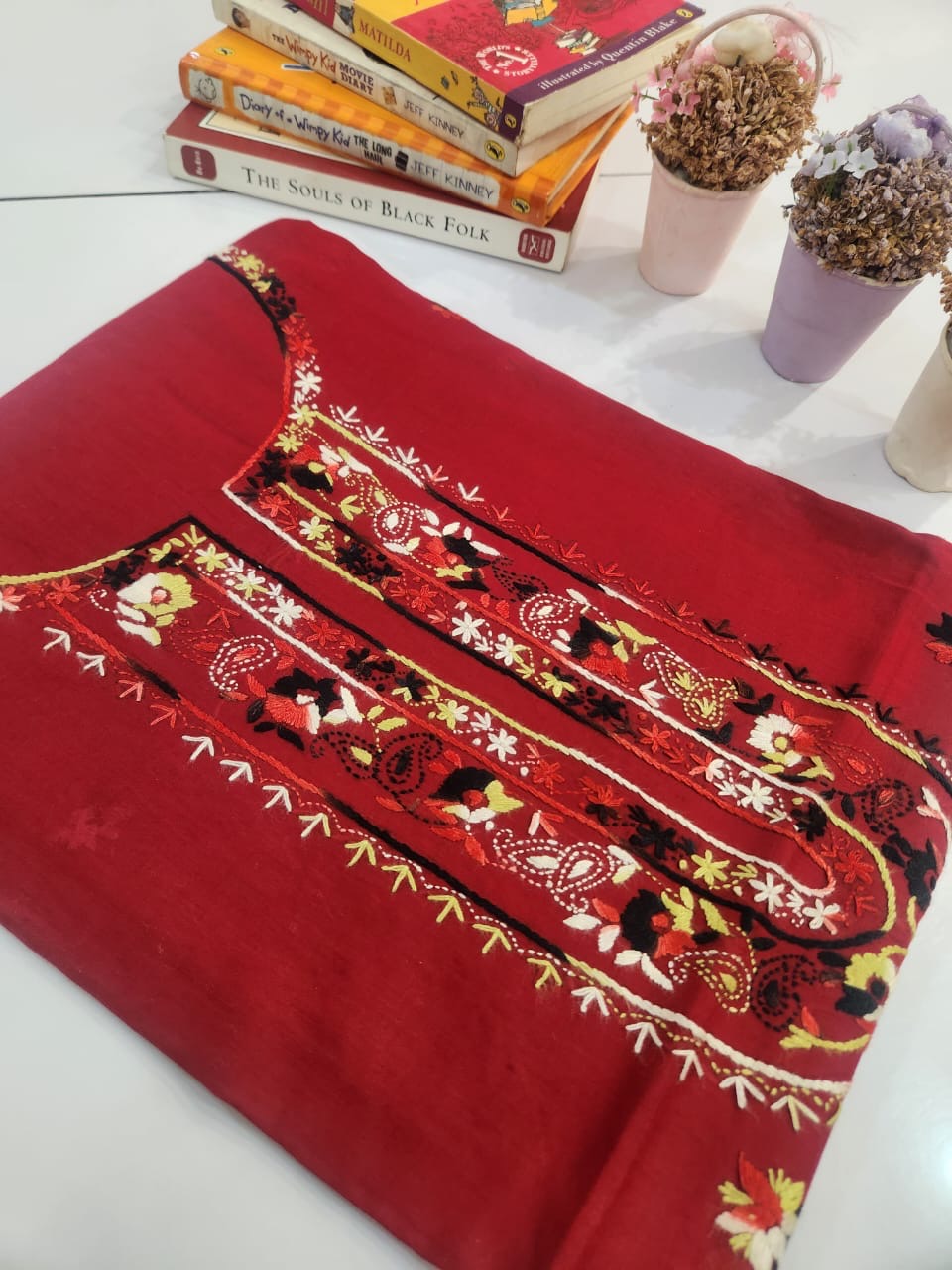 Lawn hand embroidered shirt