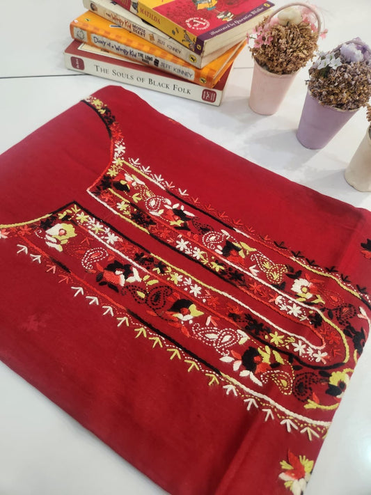 Lawn hand embroidered shirt