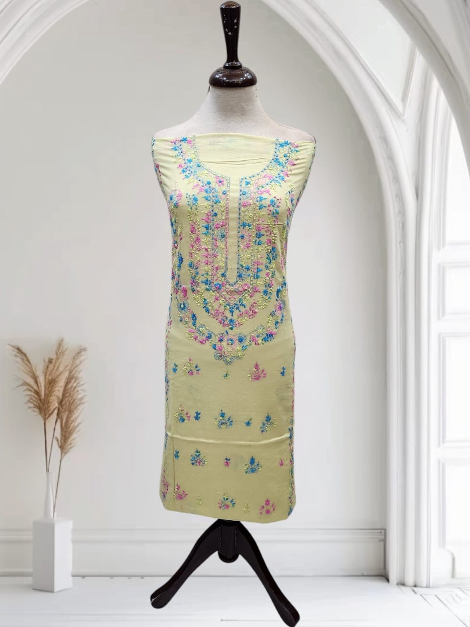 Lawn hand embroidered shirt