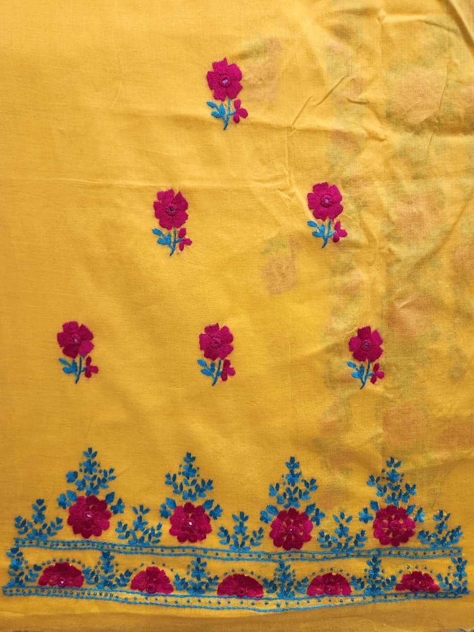 Best for basant Lawn hand embroidered shirt