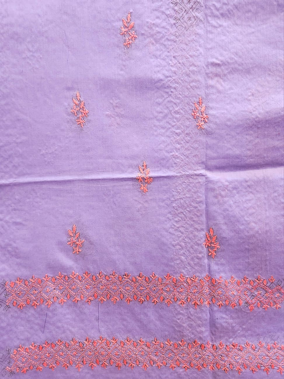 Unique combination Lawn hand embroidered shirt