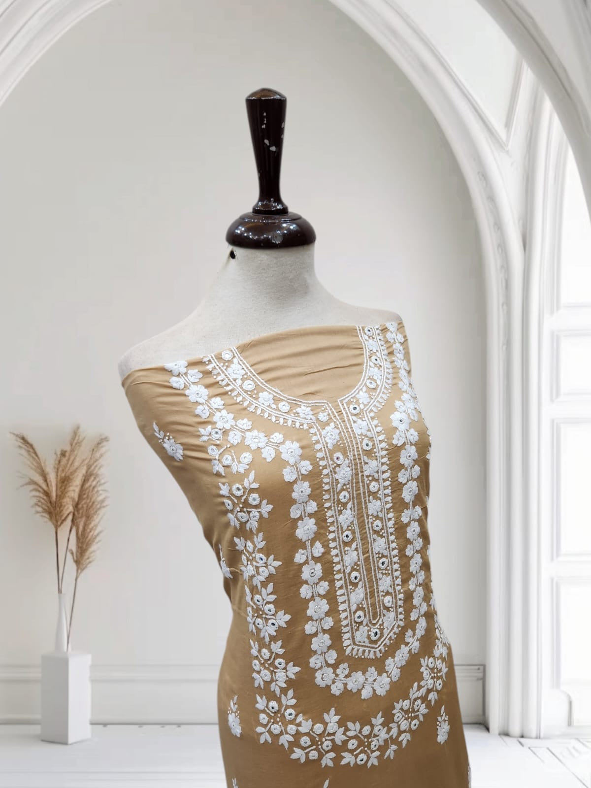 Lawn hand embroidered shirt