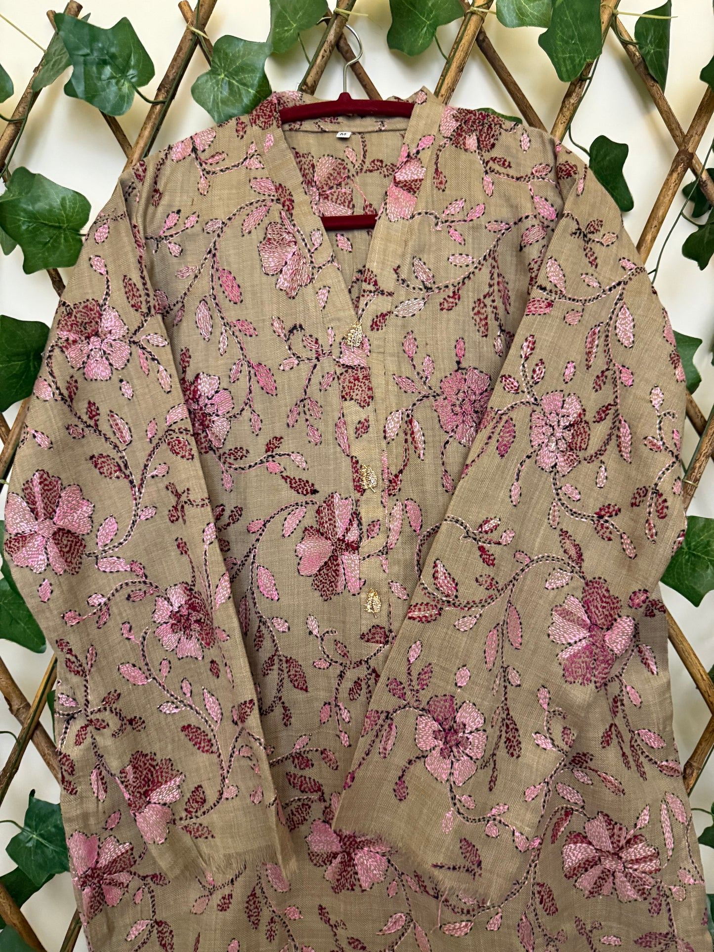 Pashmina kantha kurta size medium