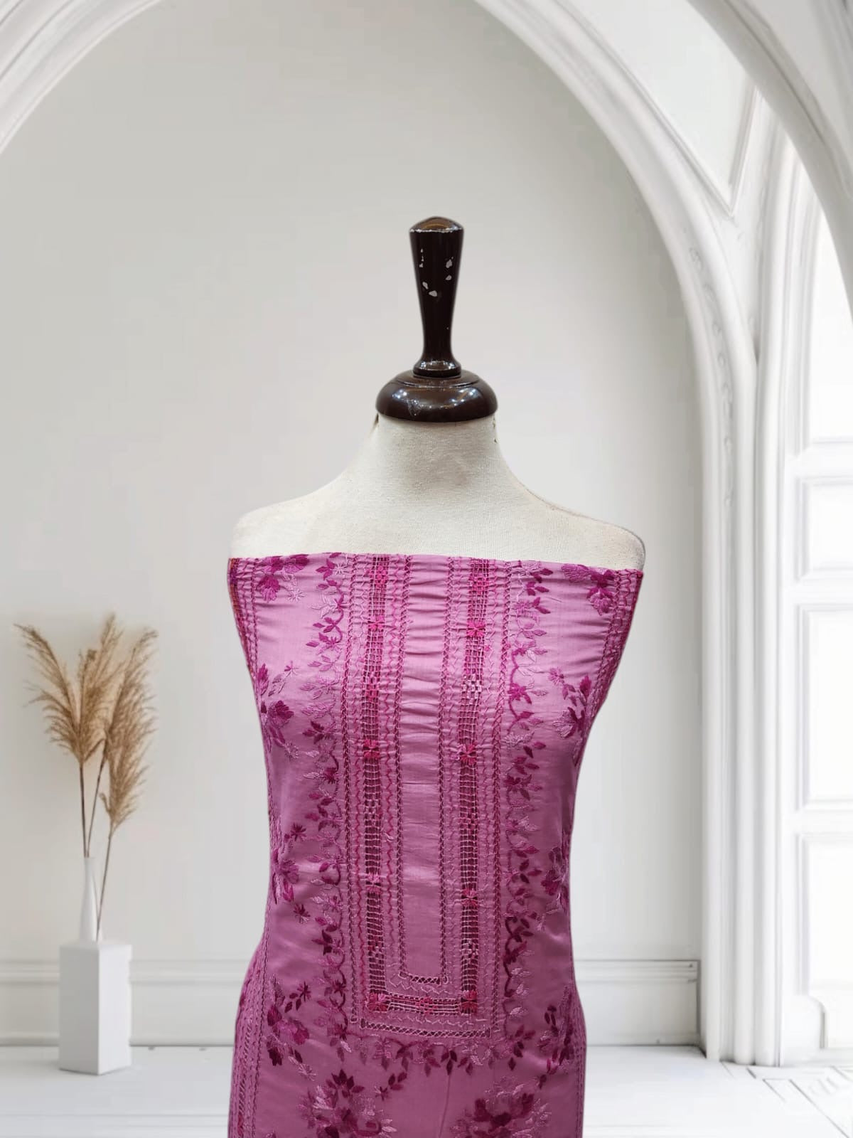 Tarkashi lawn hand embroidered shirt