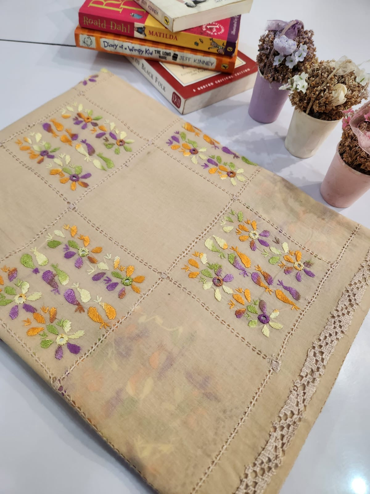 Tarkashi lawn hand embroidered shirt
