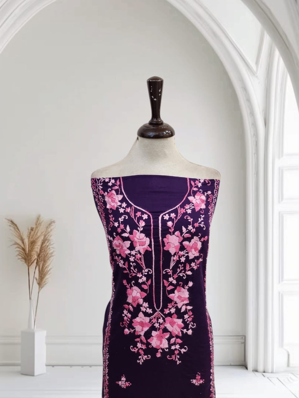 Most beautiful lawn hand embroidered shirt