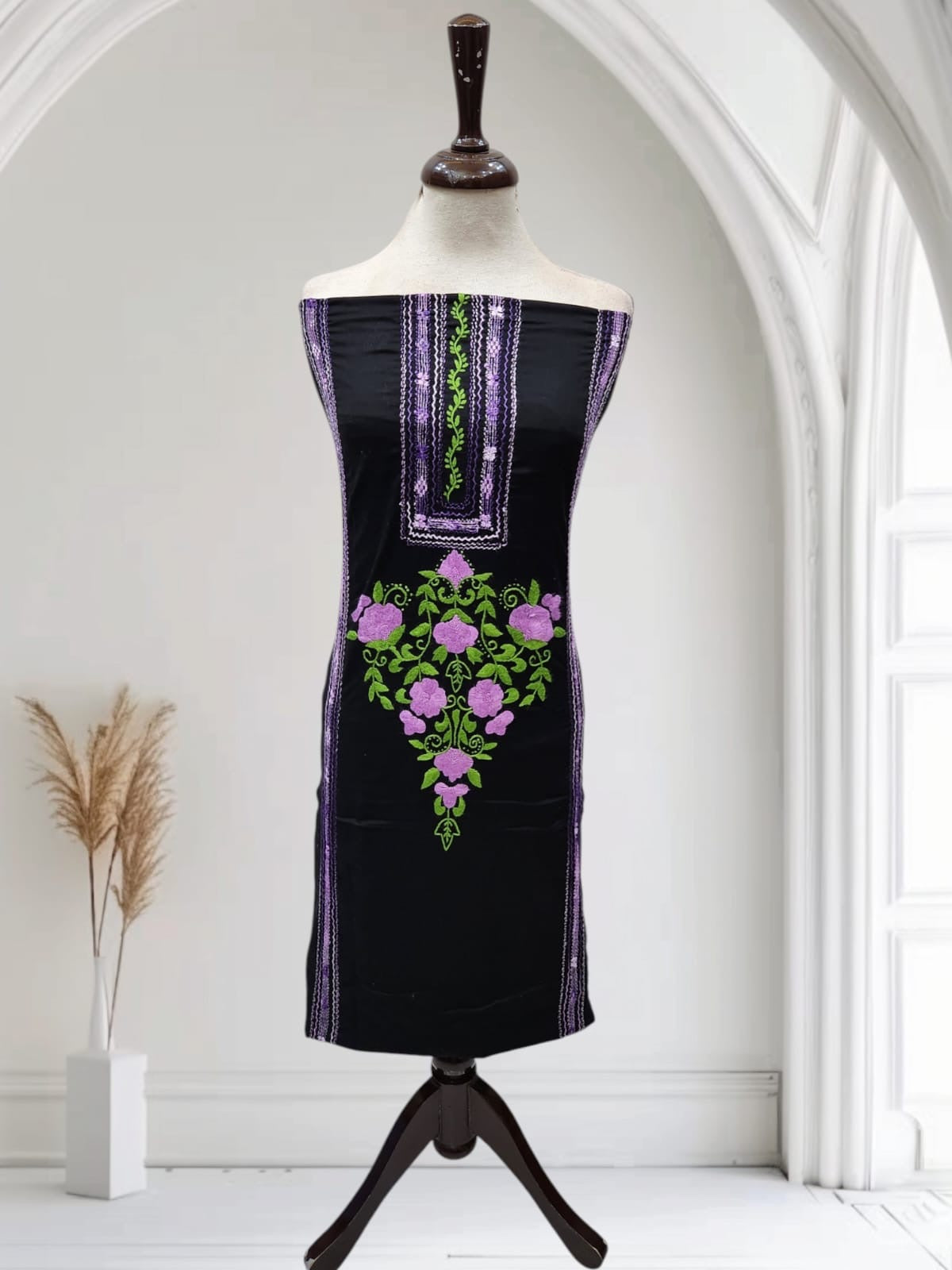 Tarkashi lawn hand embroidered shirt
