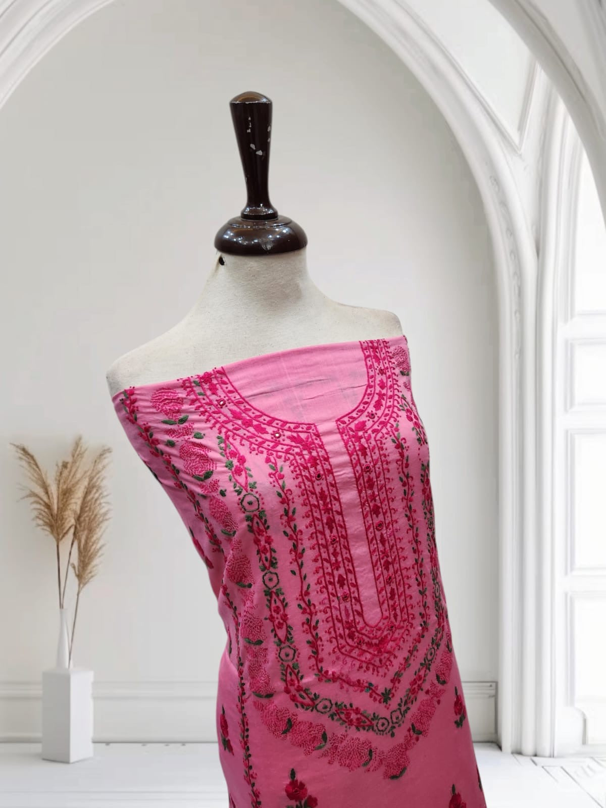 Kanthakari lawn hand embroidered shirt
