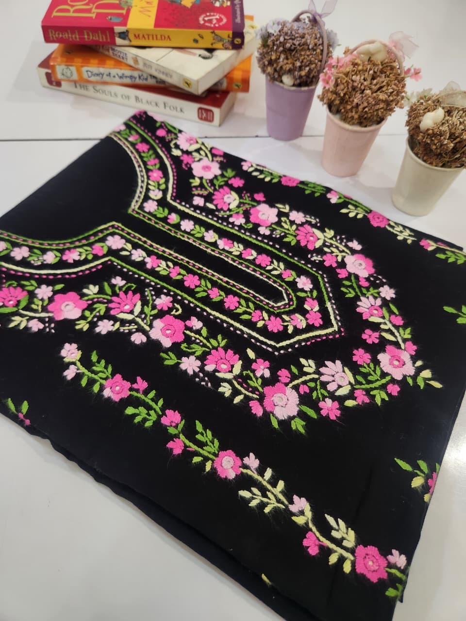 Premium lawn hand embroidered shirt