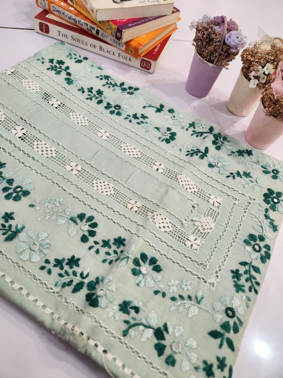 Tarkashi lawn Hand embroidered shirt