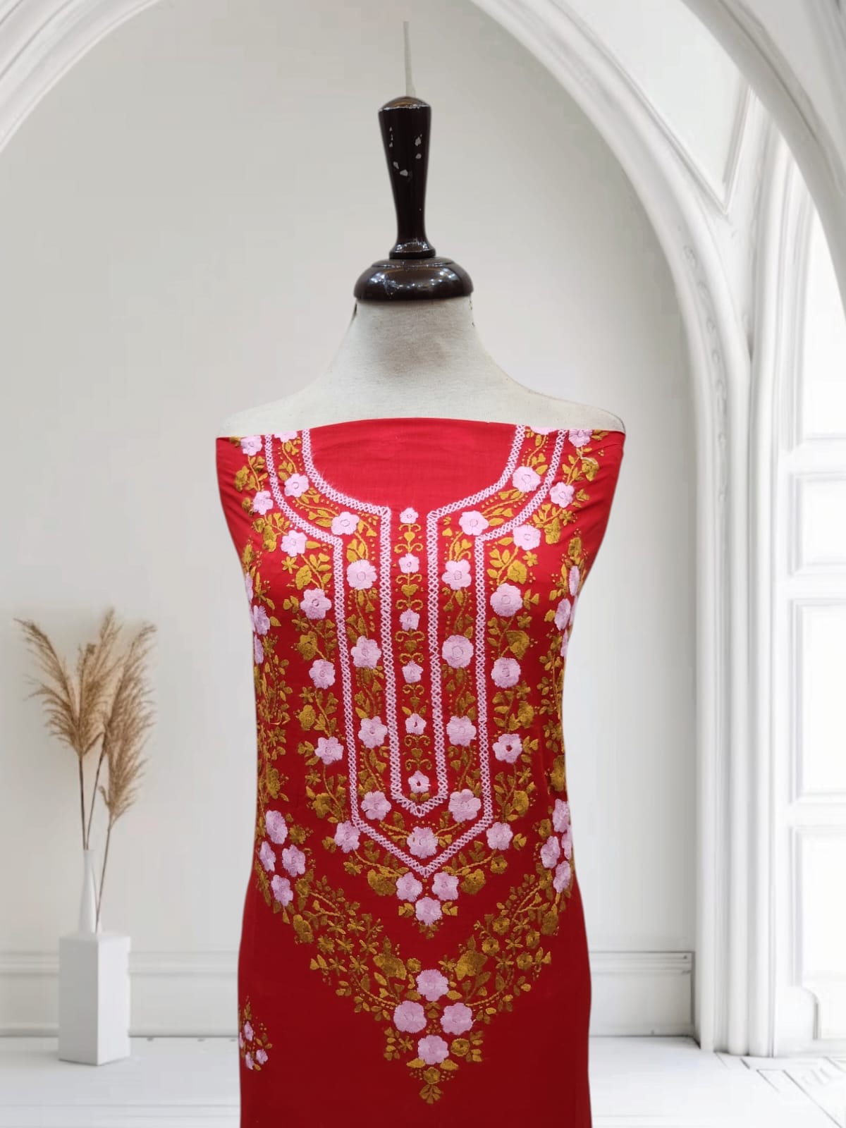 Lawn hand embroidered shirt