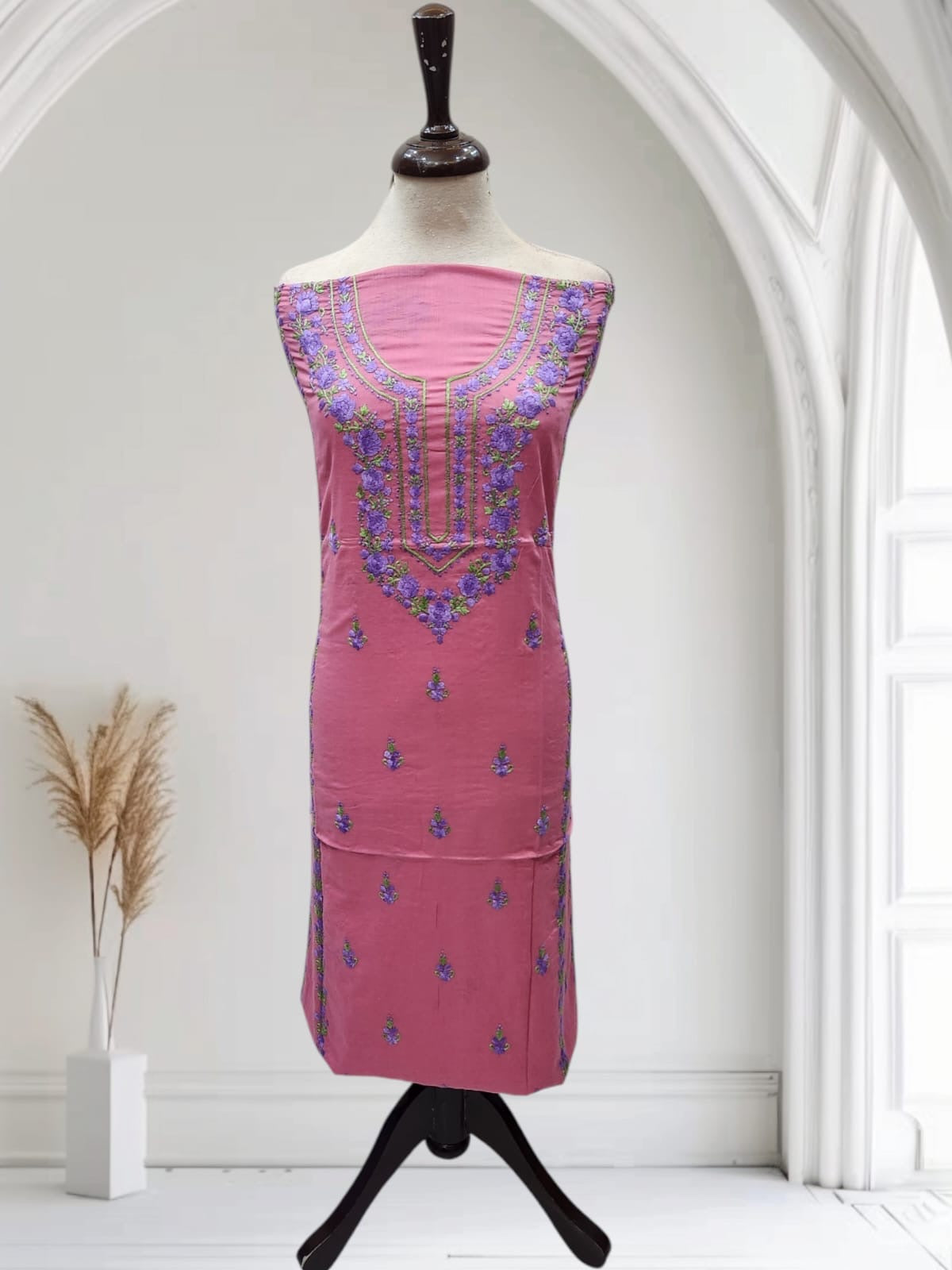 Lawn hand embroidered shirt