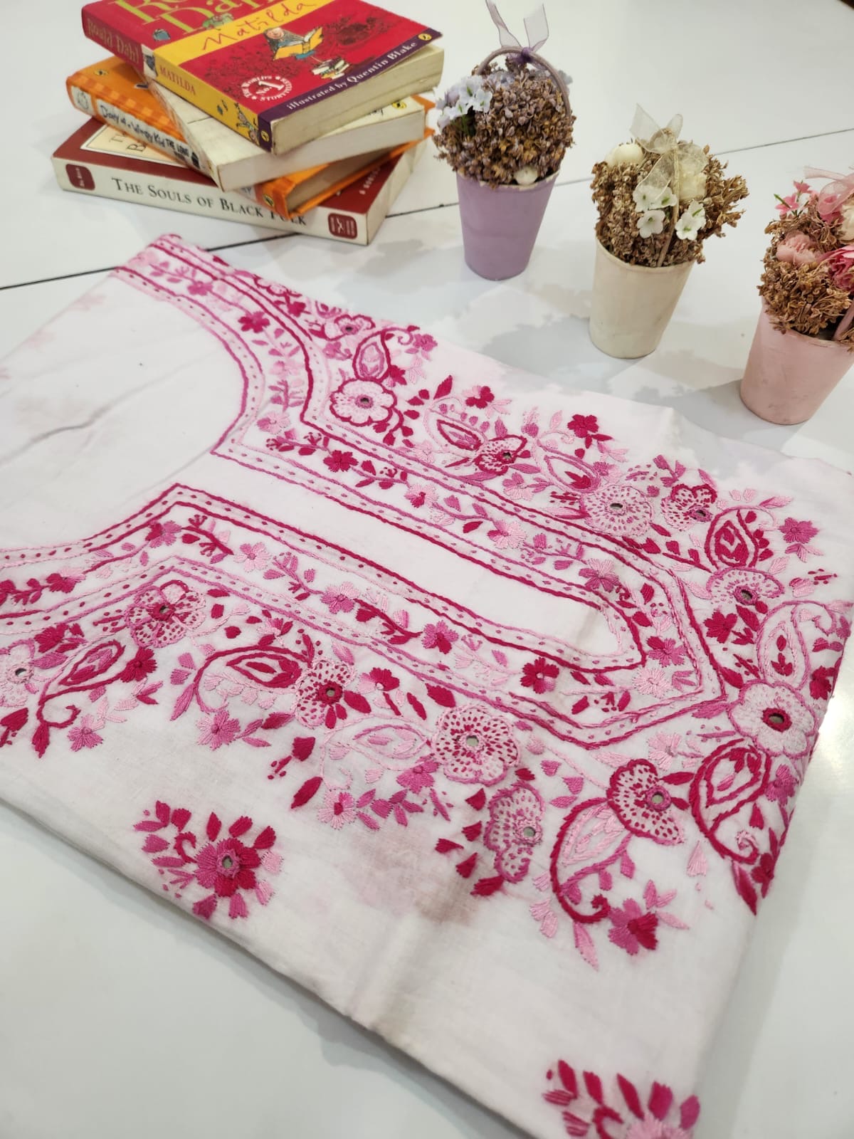 Premium design lawn hand embroidered shirt
