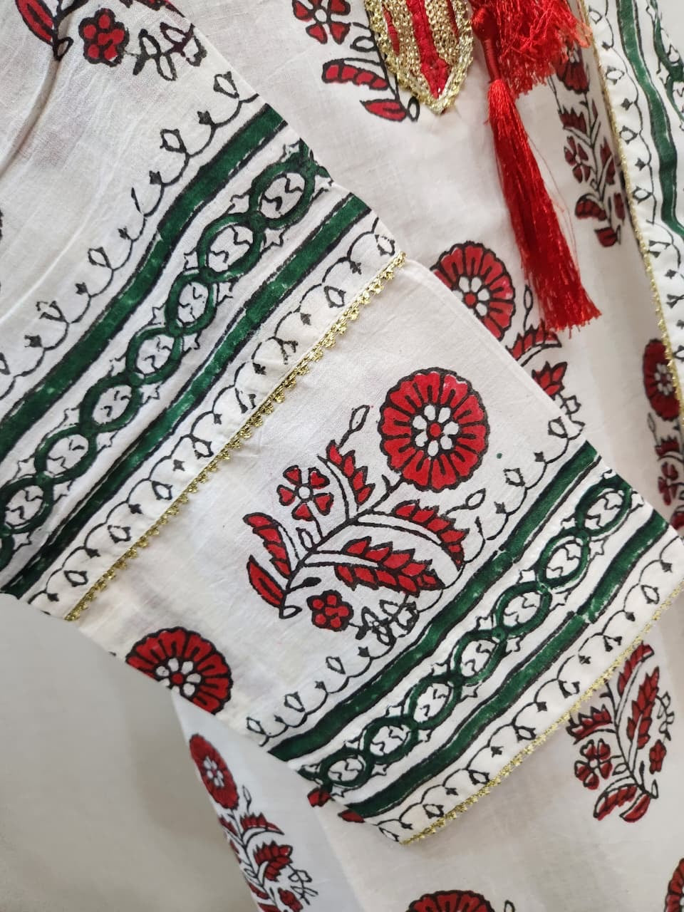 Stitched block print lawn 2pc size XL