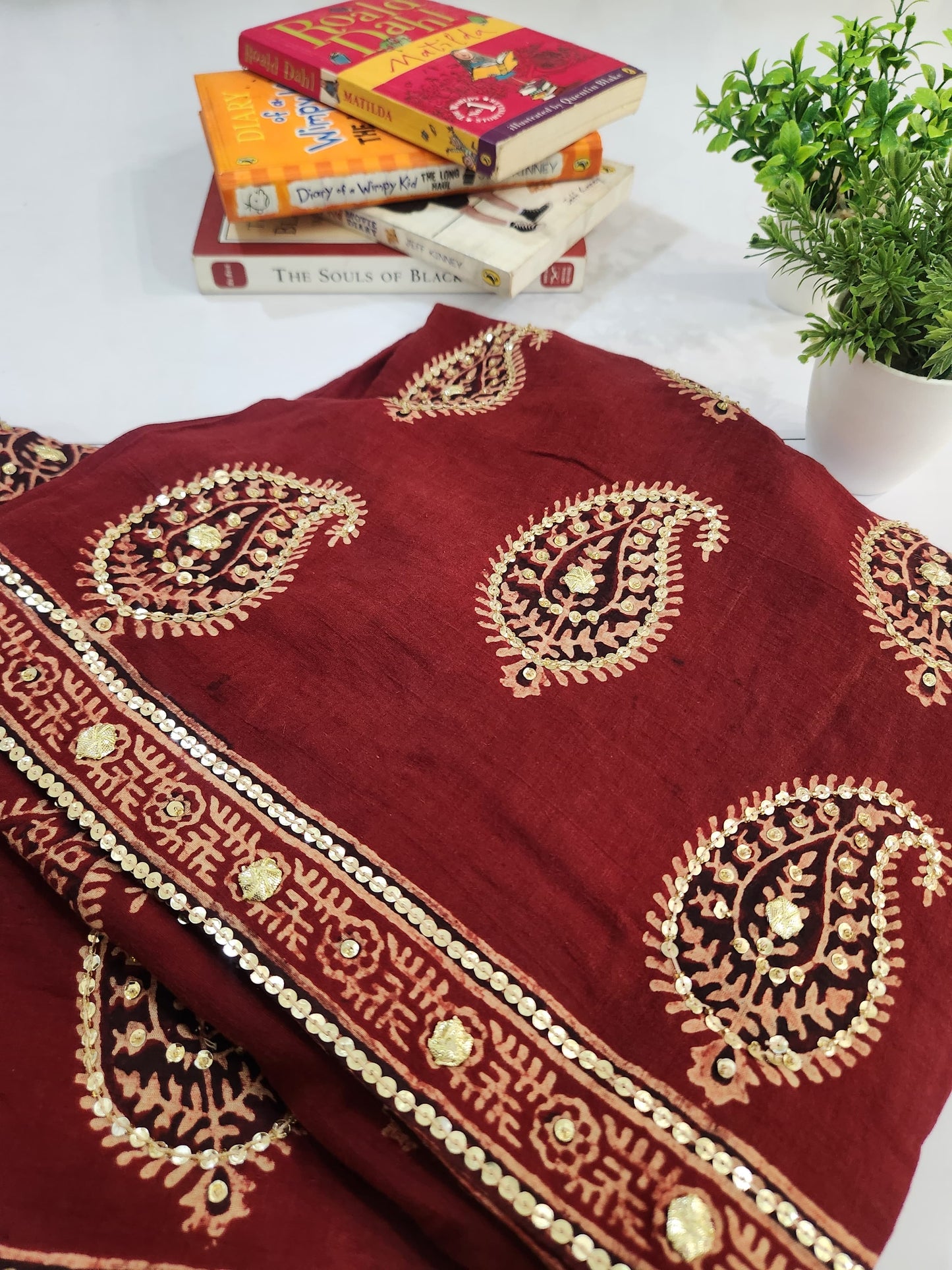 Farshi Shalwar Lawn Adda Work Stitched
