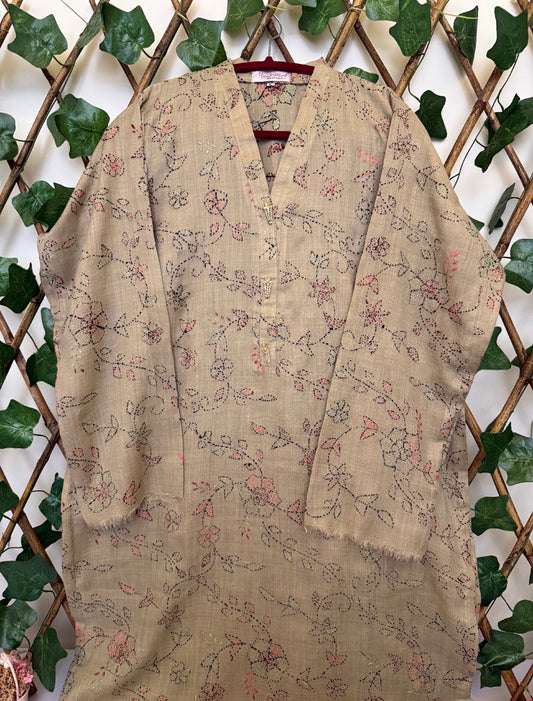 Pashmina Kantha Kurta size Large