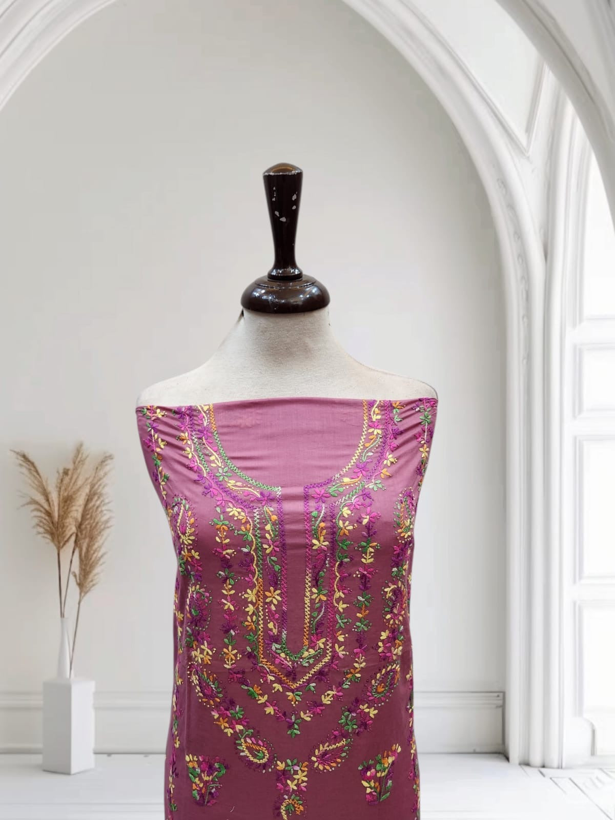 Lawn hand embroidered shirt