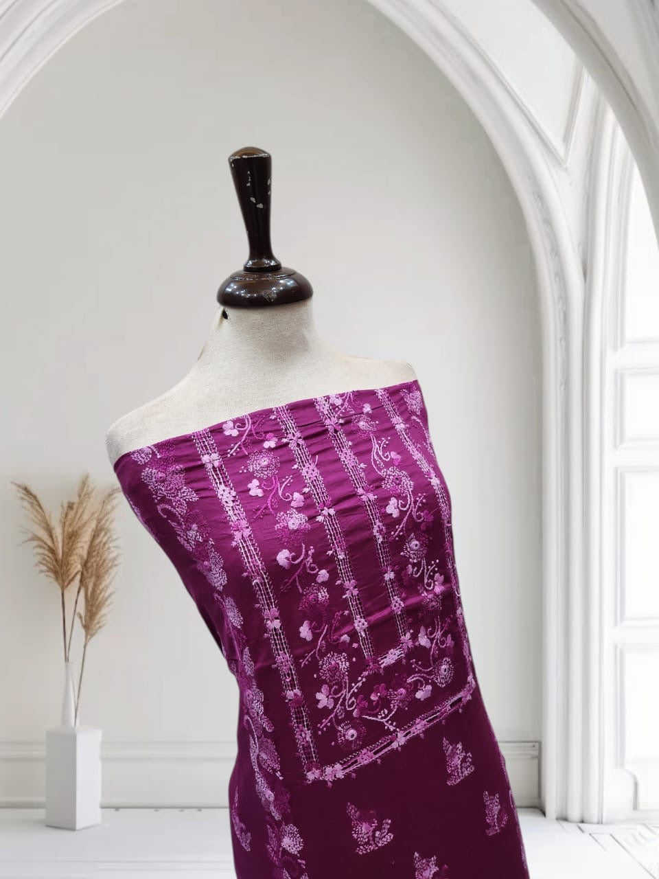 Tarkashi exclusive lawn hand embroidered shirt