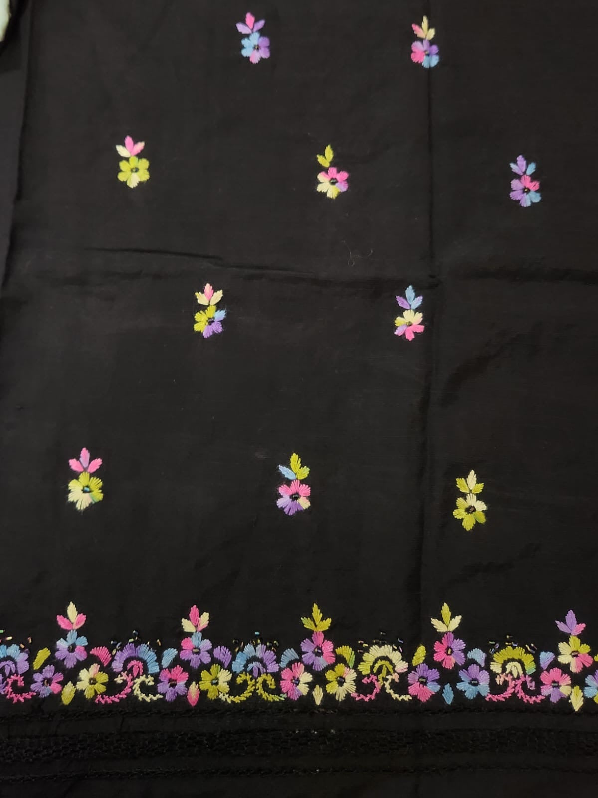 Raw Silk Tarkashi with thread and cut dana Eid Collection