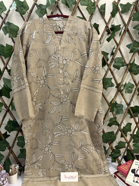 Pashmina kantha kurta size small
