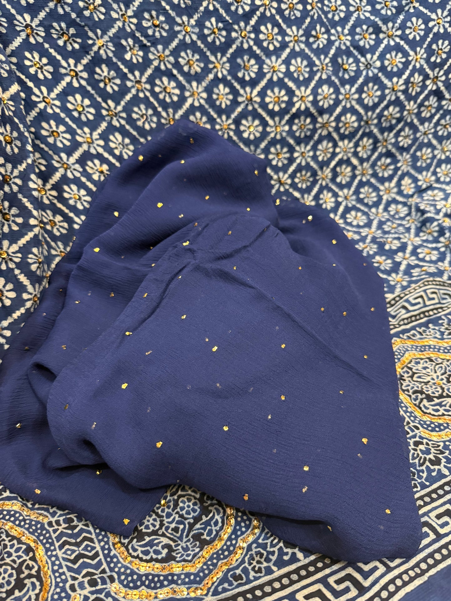 Raw silk shirt with dupatta