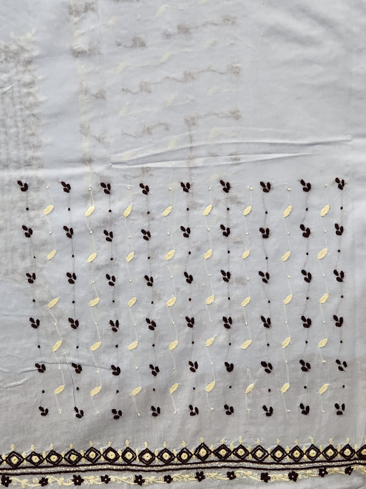 Hand embroidered lawn shirt