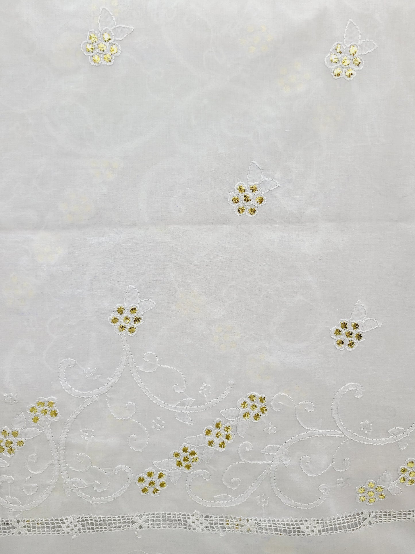 White Chikankari with Mukesh