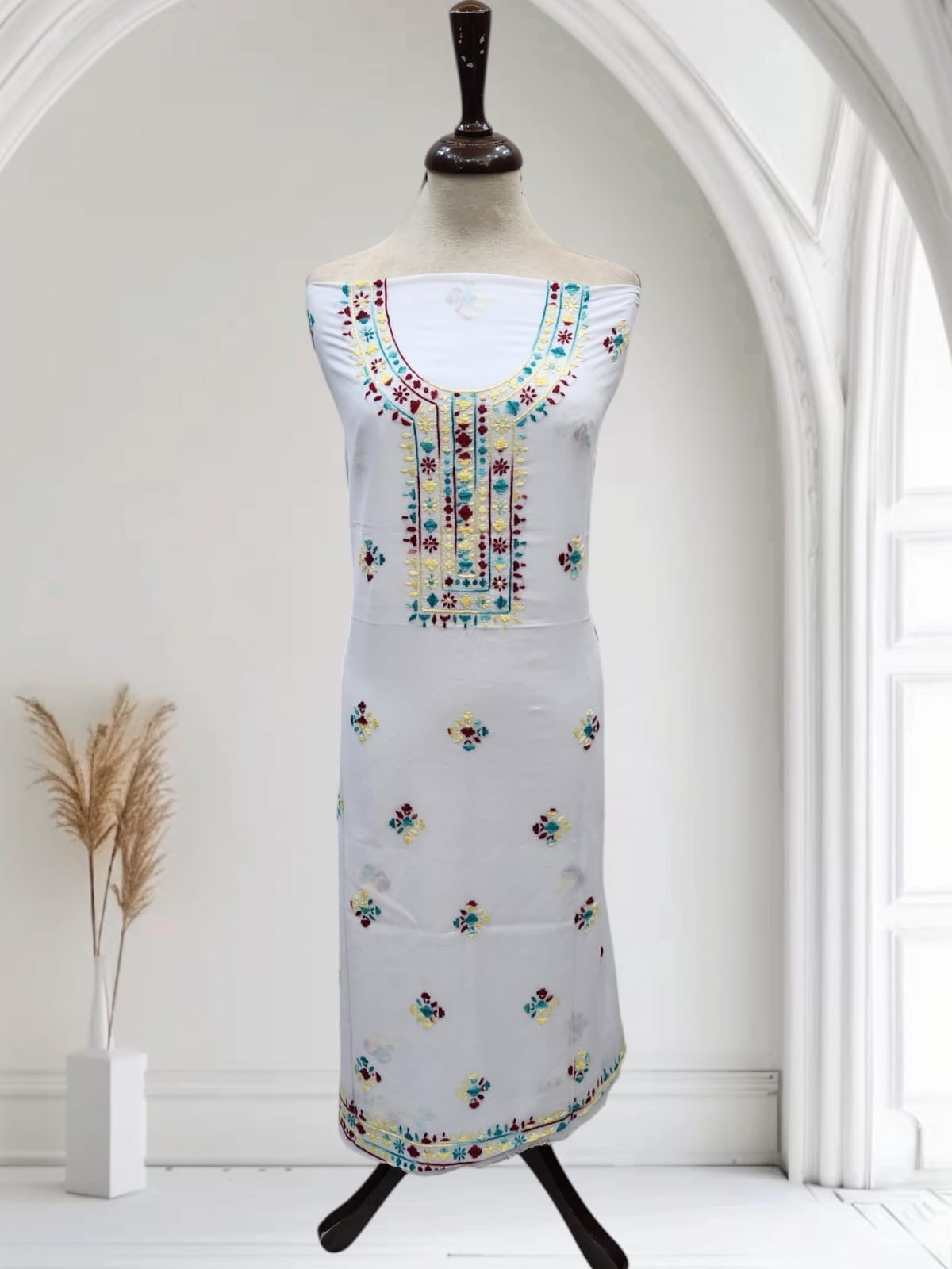 Lawn hand embroidered shirt