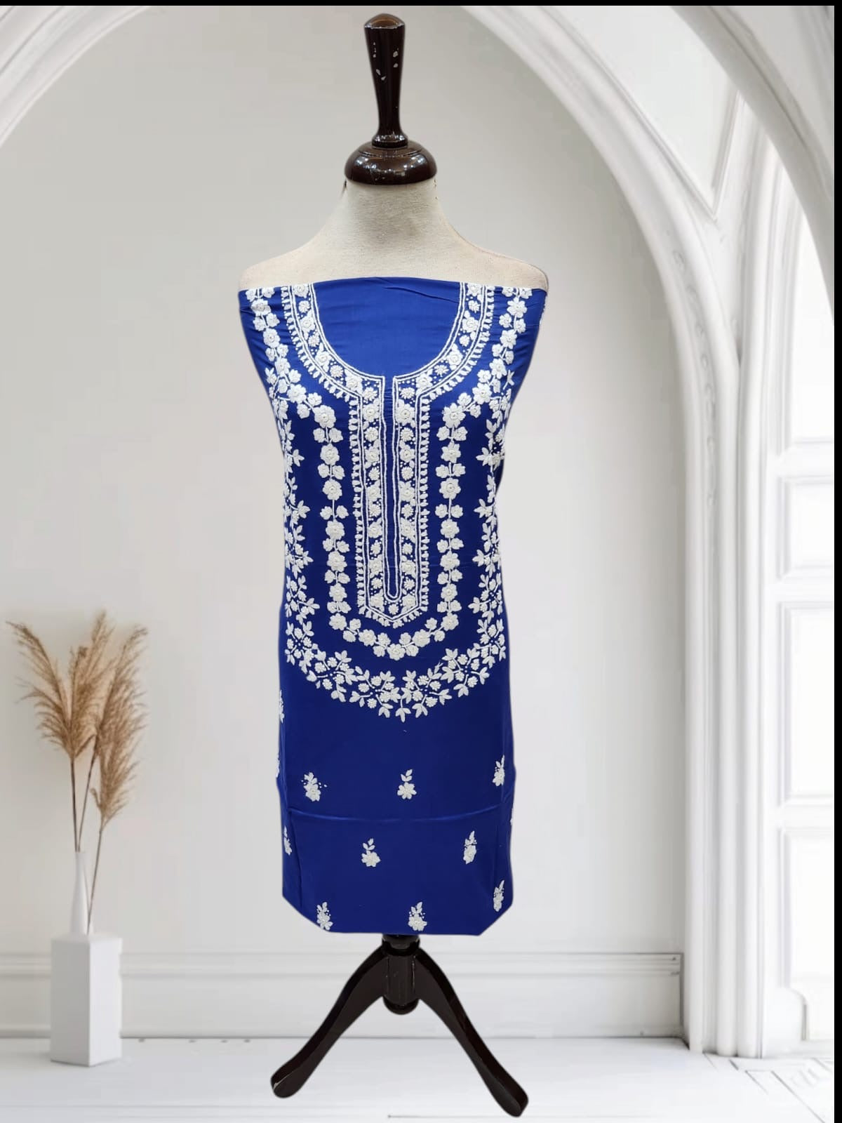 Budget friendly lawn hand embroidered shirt