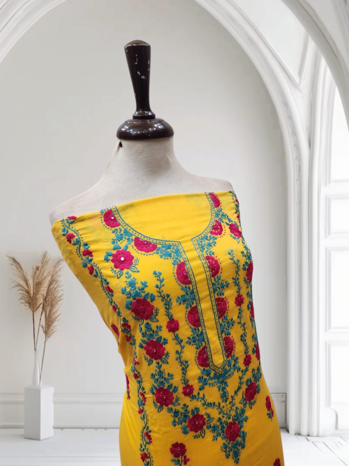 Best for basant Lawn hand embroidered shirt