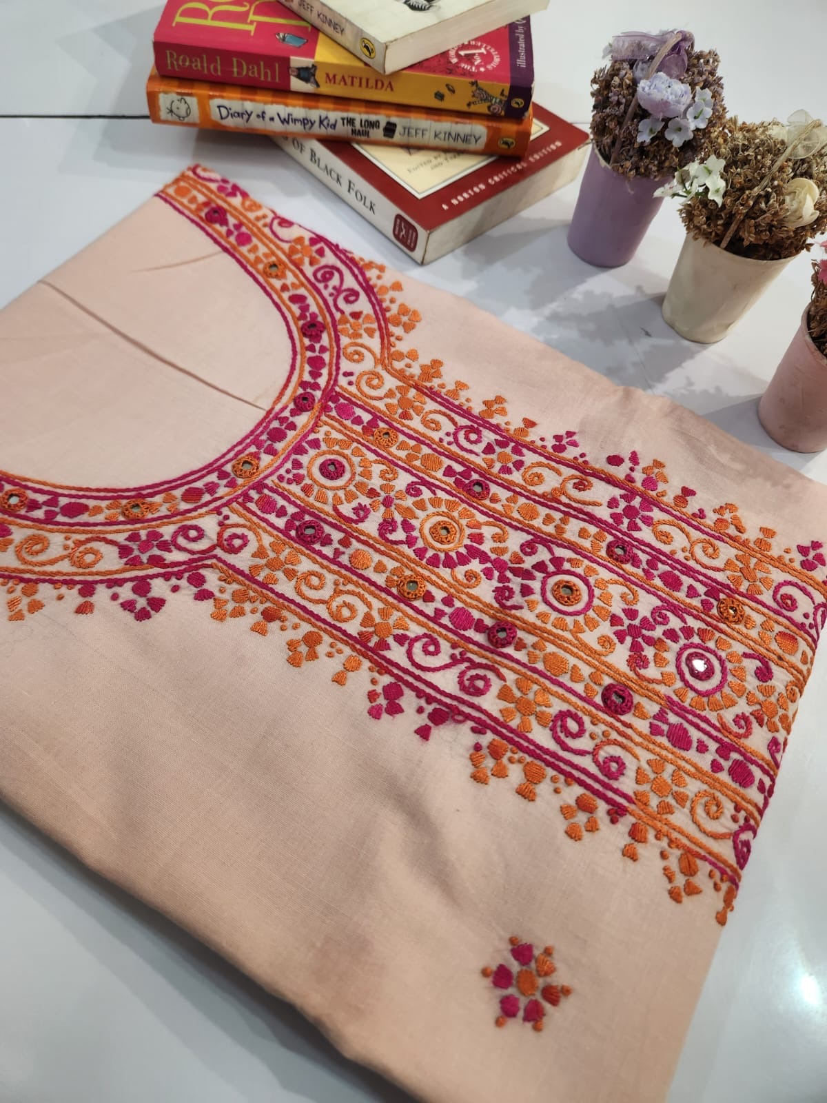Branded lawn hand embroidered shirt