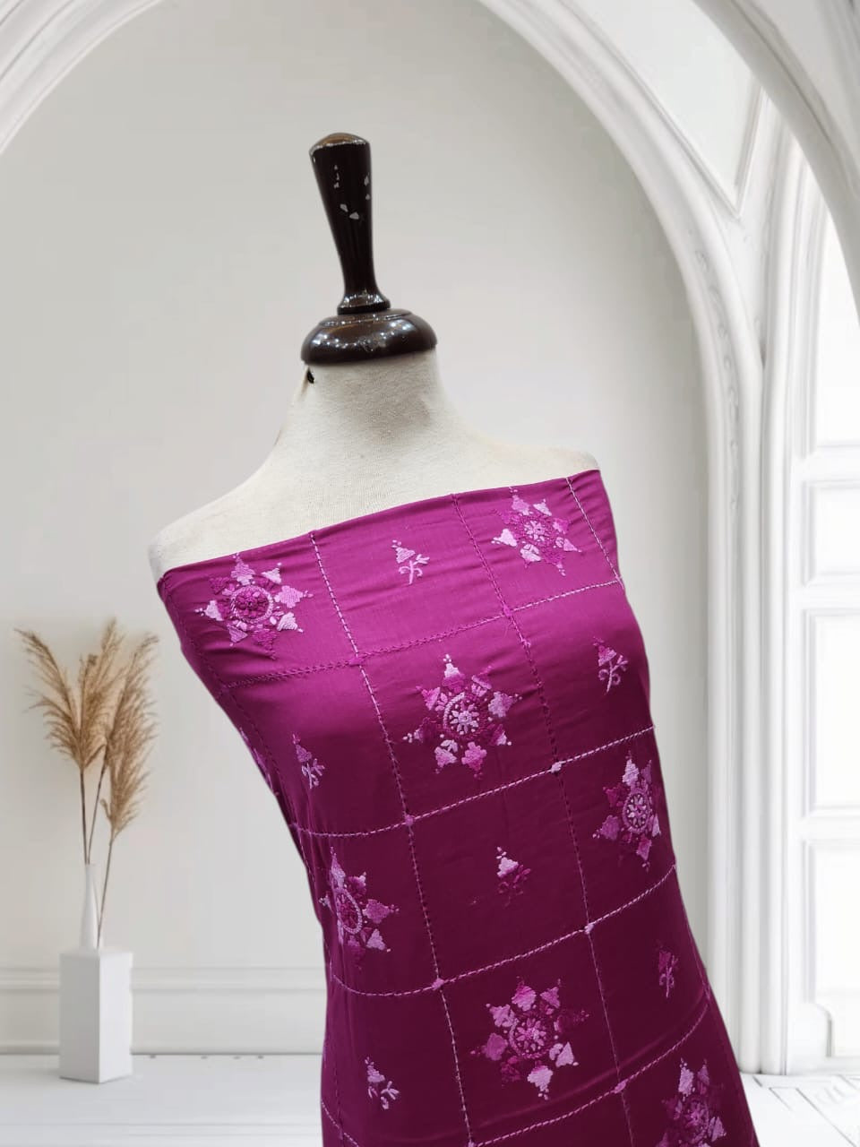 Tarkashi lawn hand embroidered shirt