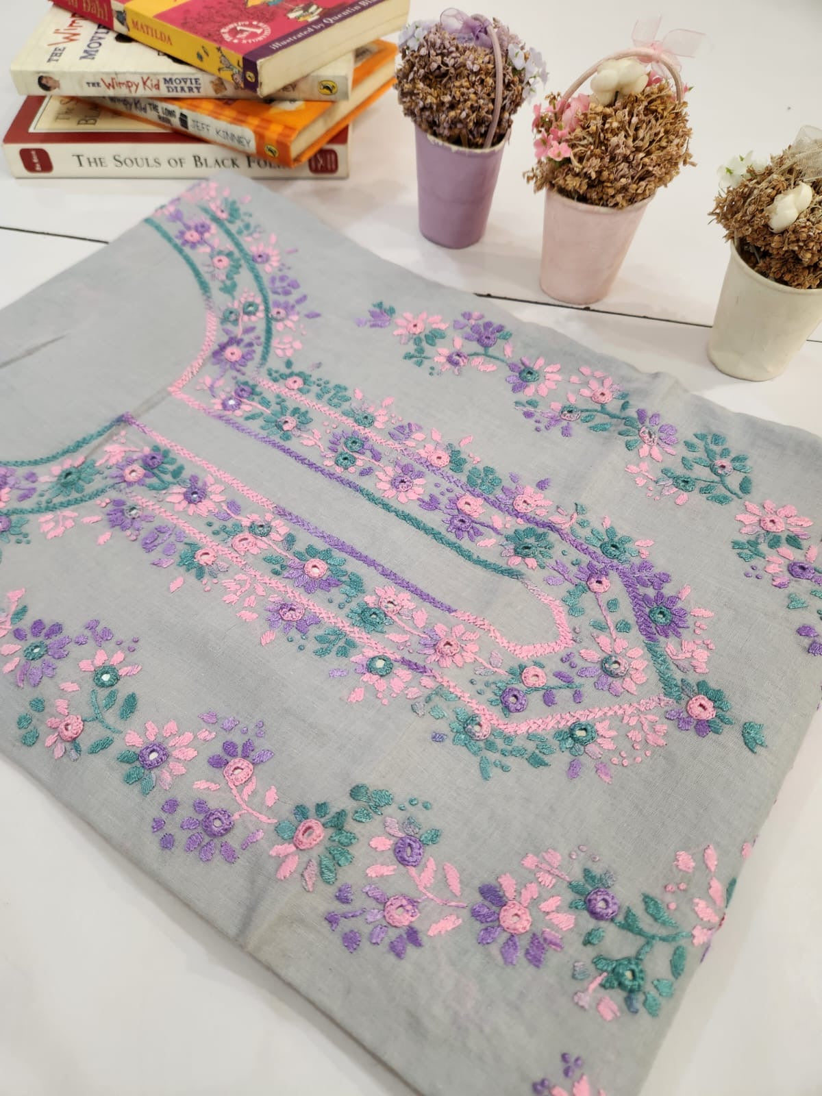 Budget friendly hand embroidered lawn shirt