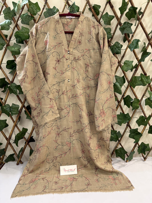 Pashmina kantha kurta size large