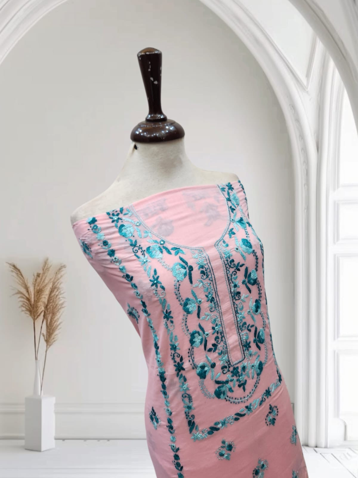 Lawn hand embroidered shirt