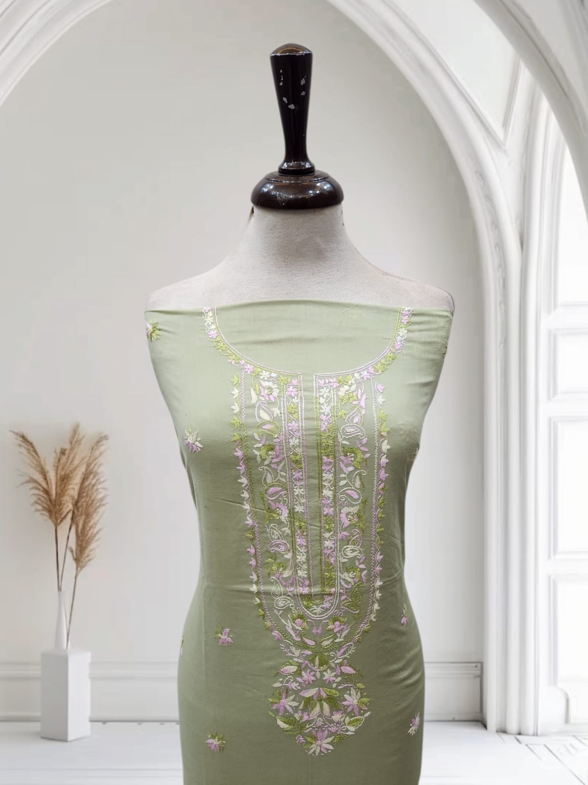 Lawn hand embroidered shirt