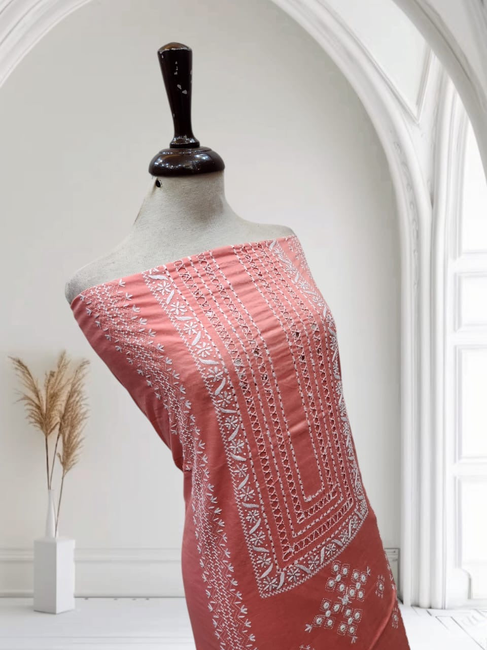 Tarkashi lawn hand embroidered shirt