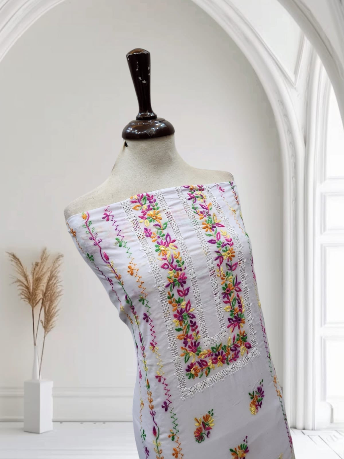 Tarkashi lawn hand embroidered shirt