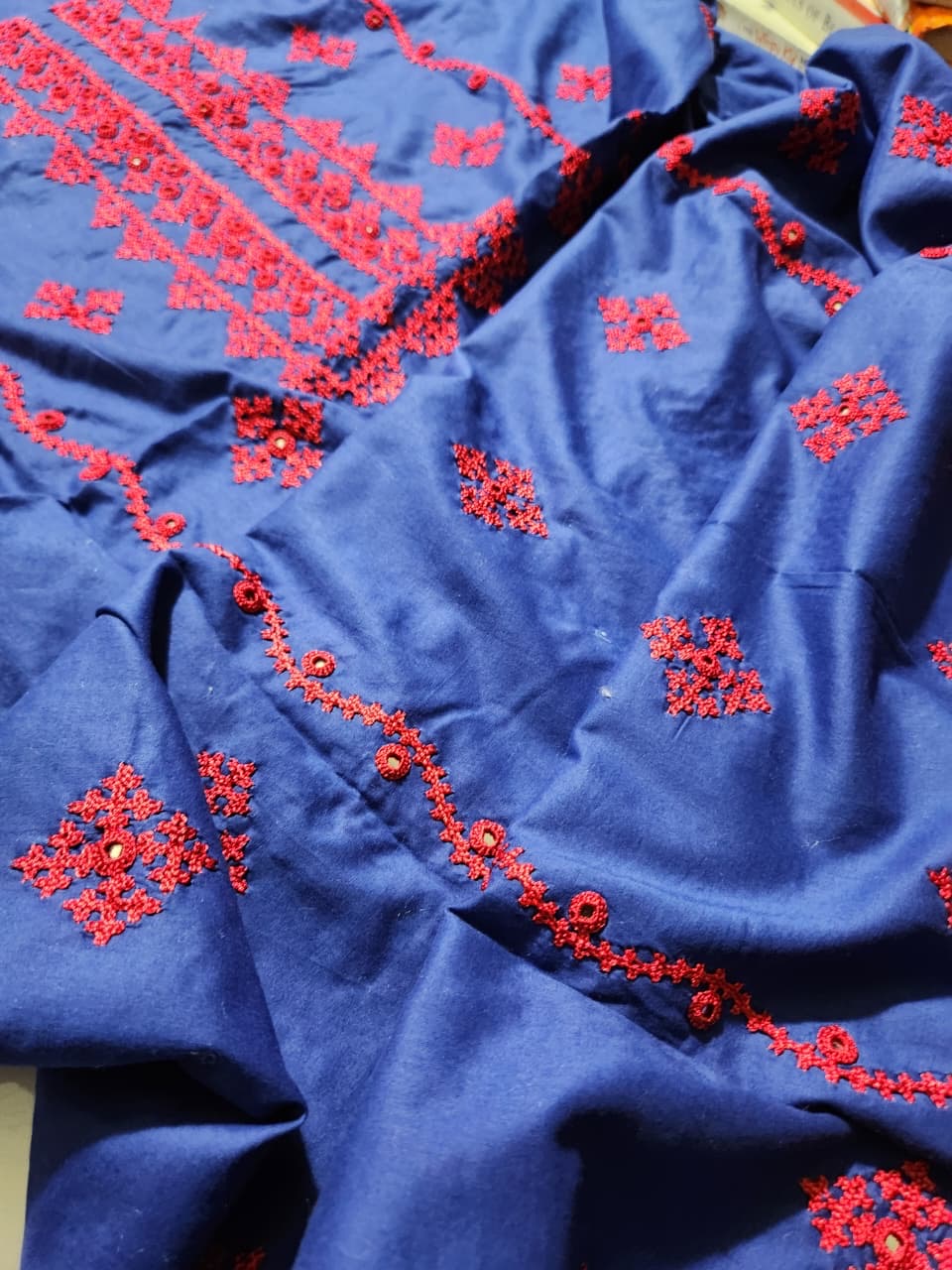 Lawn Sindhi hand embroidered Shirt