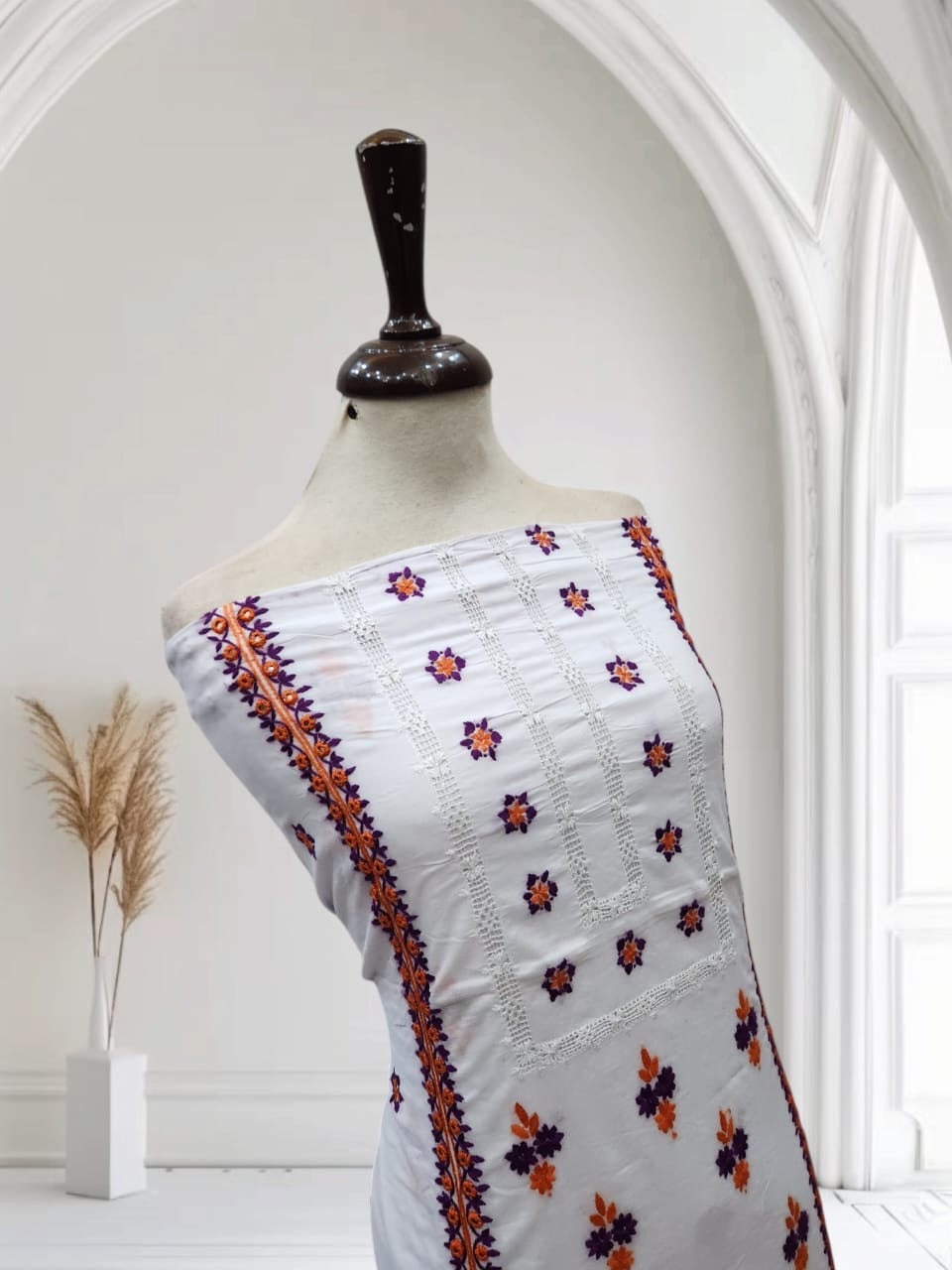 Tarkashi lawn hand embroidered shirt