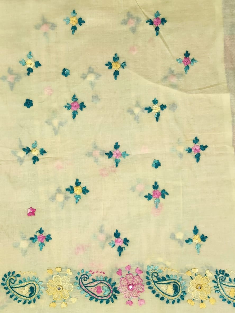 Lawn hand embroidered shirt