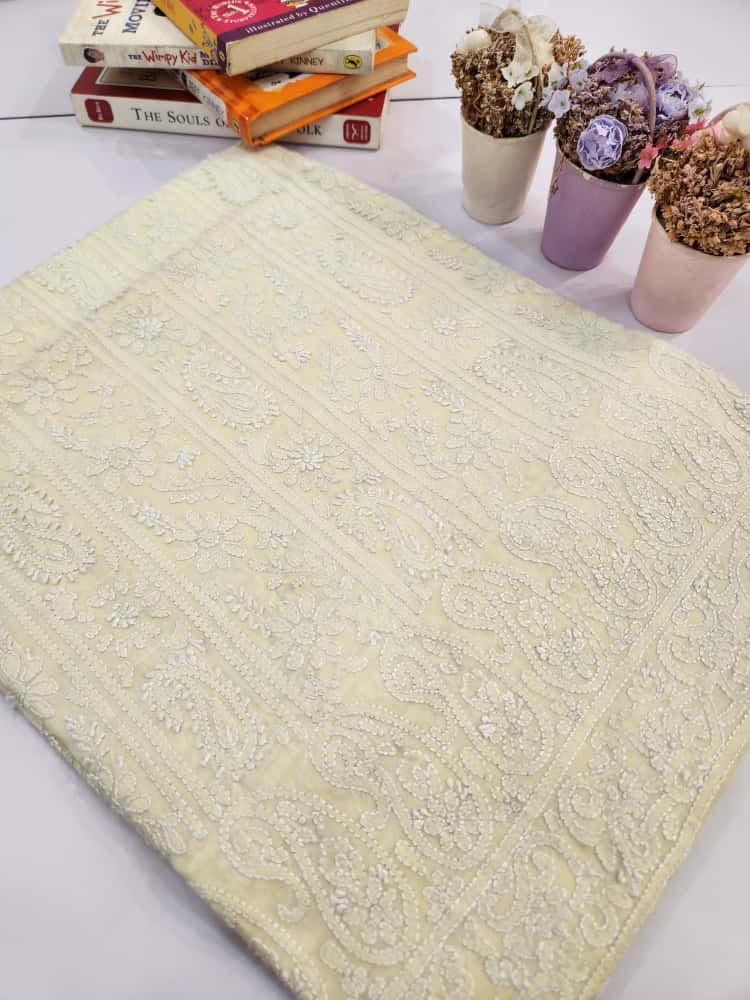 Lawn Chikankari Shirt Lemon