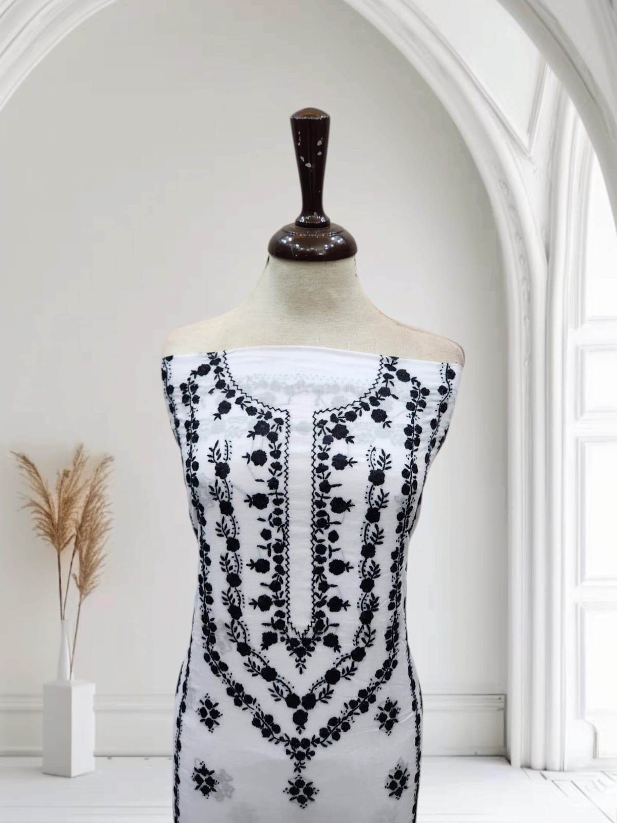 Beautiful lawn hand embroidered shirt