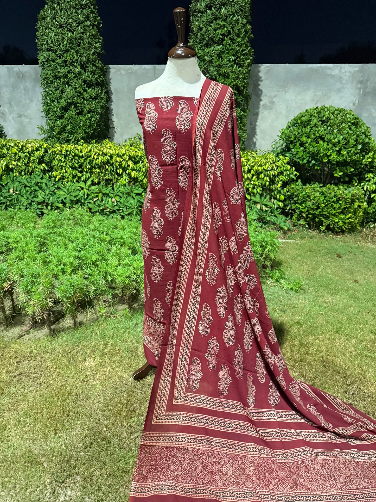 Lawn Natural dyed shirt and dupatta