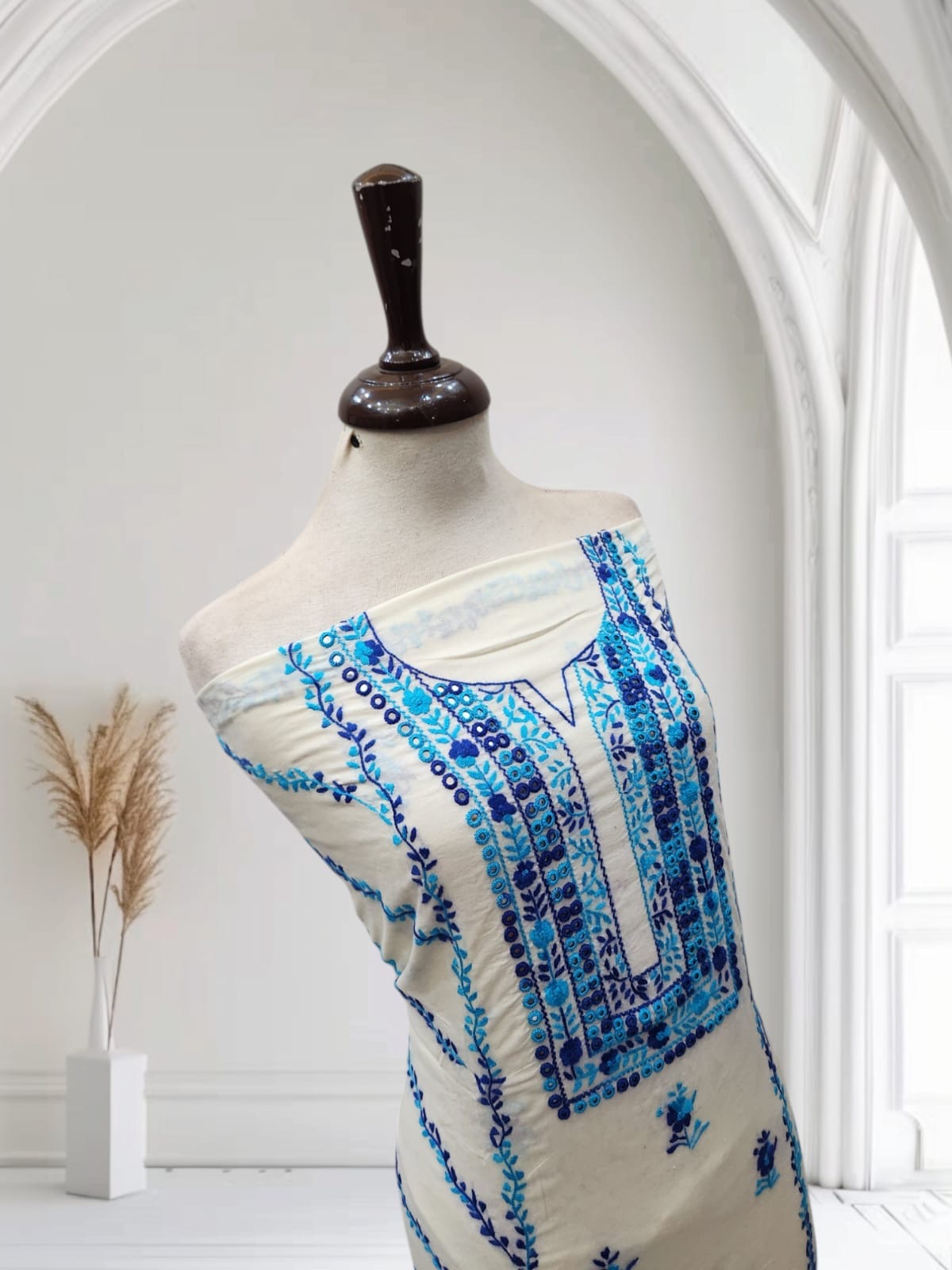 Lawn hand Embroidered shirt different pattern