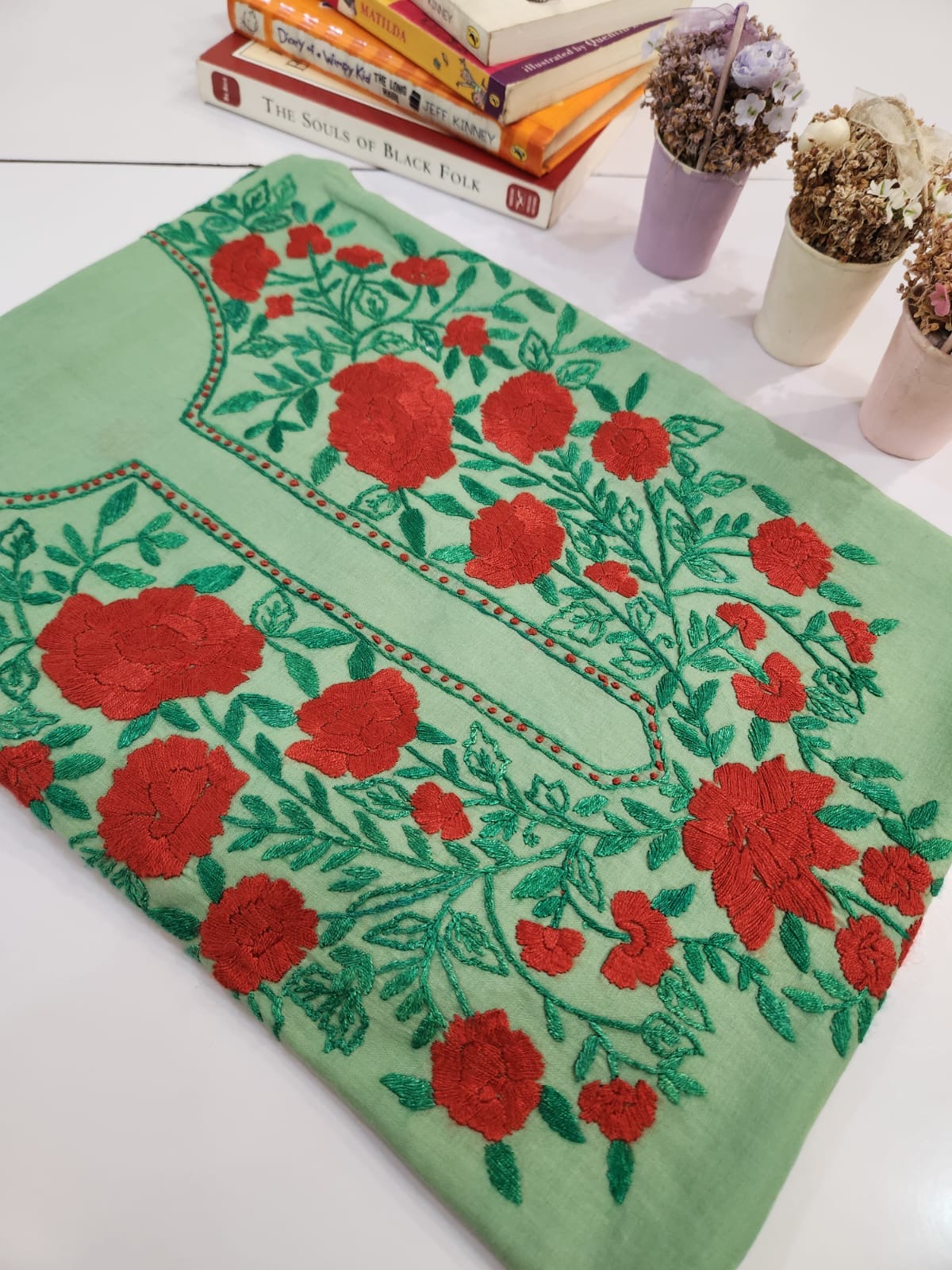 Lawn hand Embroidered shirt