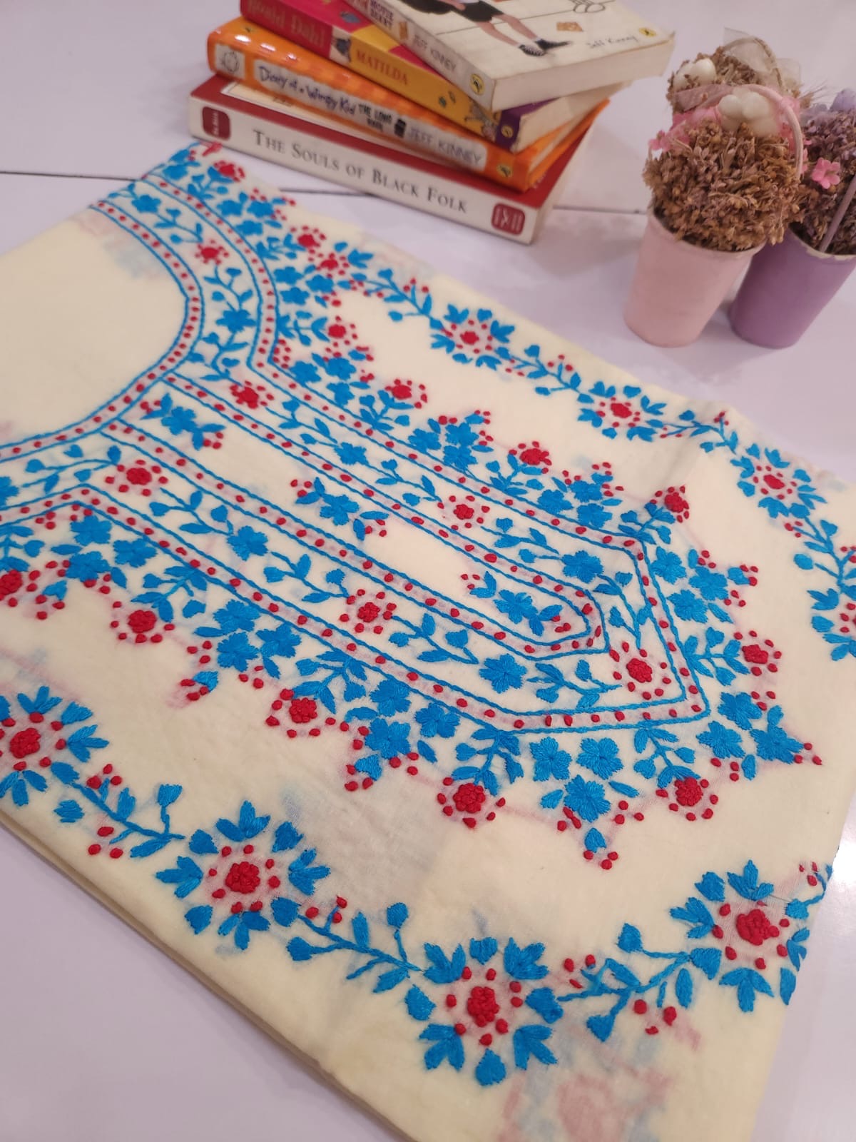 Lawn hand embroidered shirt